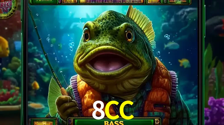 Personagem de peixe pescador do popular jogo de slot com tema de pescaria, uma das emocionantes opções de caça-níqueis para jogar e ganhar no cassino 8CC.